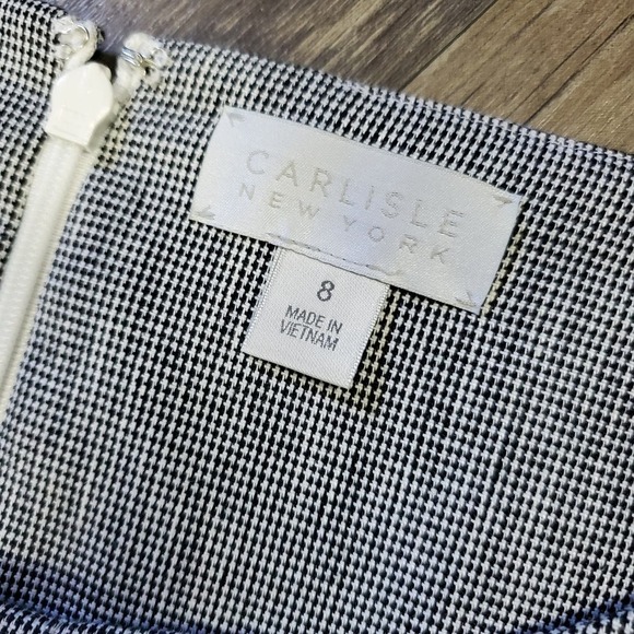 Carlisle New York Sheath Sleeveless Linen Blend Pleated Hem Midi Dress Size 8 - Picture 11 of 13